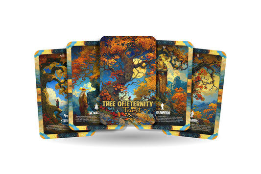 Tree of Eternity Tarot - Major Arcana - A unique spiritual journey - Rooted in timeless wisdom, branching towards infinite knowledge.