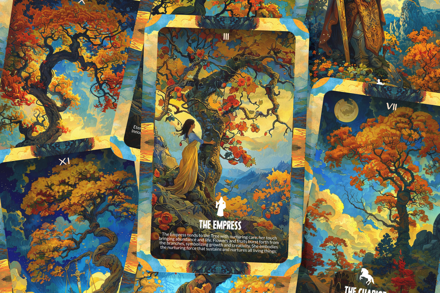 Tree of Eternity Tarot - Major Arcana - A unique spiritual journey - Rooted in timeless wisdom, branching towards infinite knowledge.