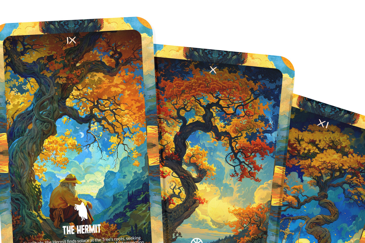 Tree of Eternity Tarot - Major Arcana - A unique spiritual journey - Rooted in timeless wisdom, branching towards infinite knowledge.