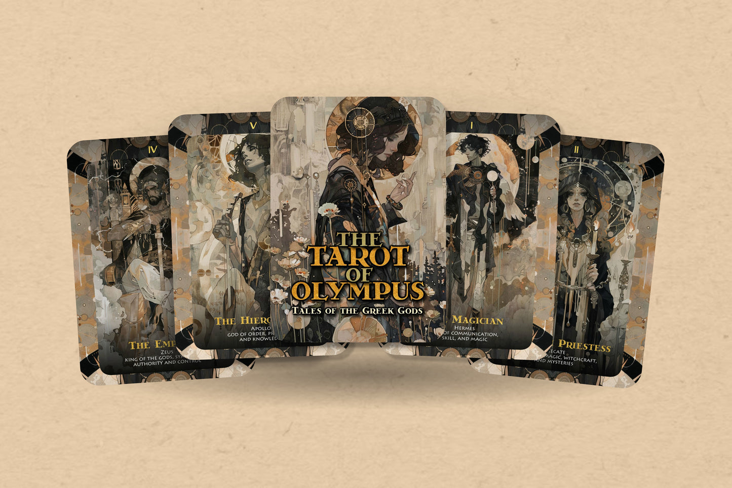 The Tarot of Olympus - 78 cards - Tales of the Greek Gods - Tarot - Tarot Deck - Fortune Telling - Divination tools