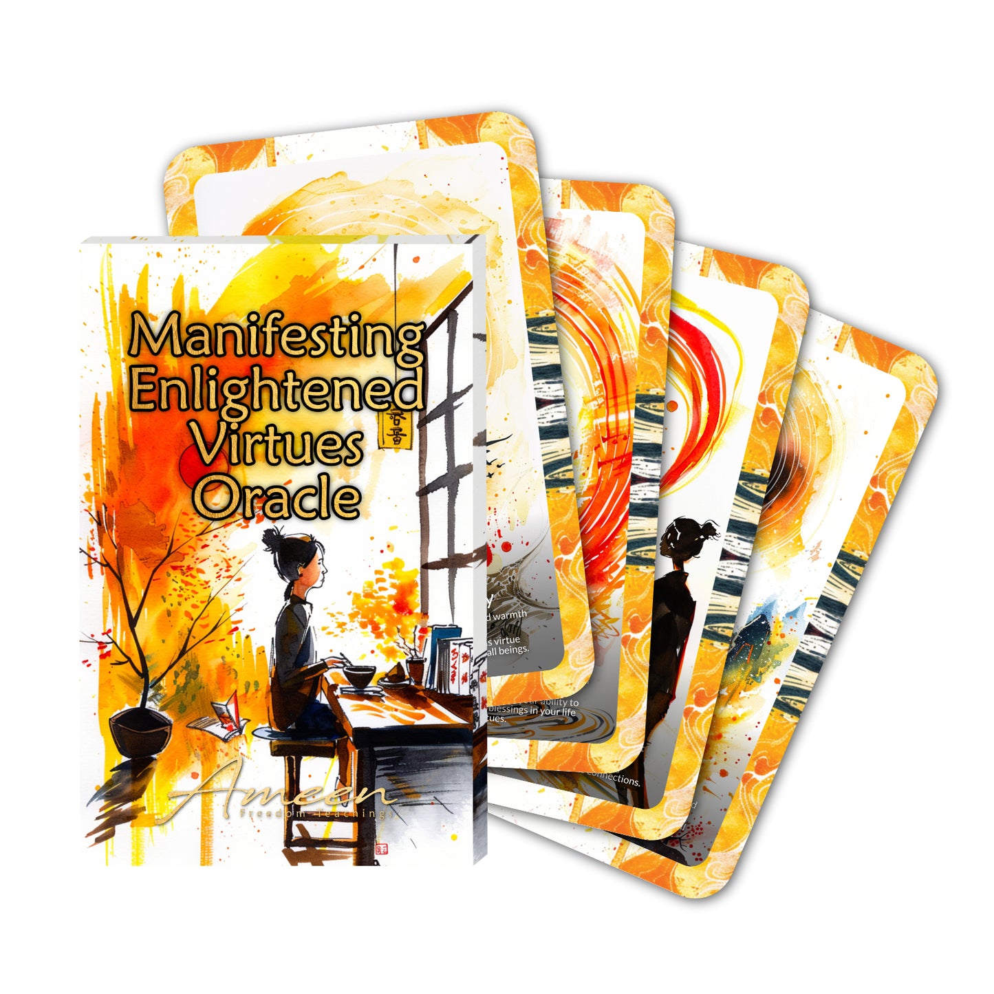 Manifesting Enlightened Virtues - 22 Oracle Cards - Embody Divine Qualities - Virtue and Wisdom Deck