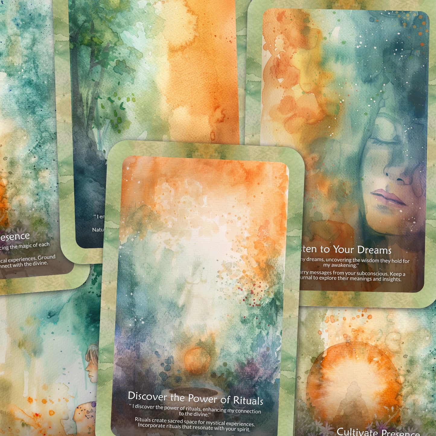 Mystical Awakening - 22 Oracle Cards - Connect with Hidden Truths - Spiritual Revelation Deck