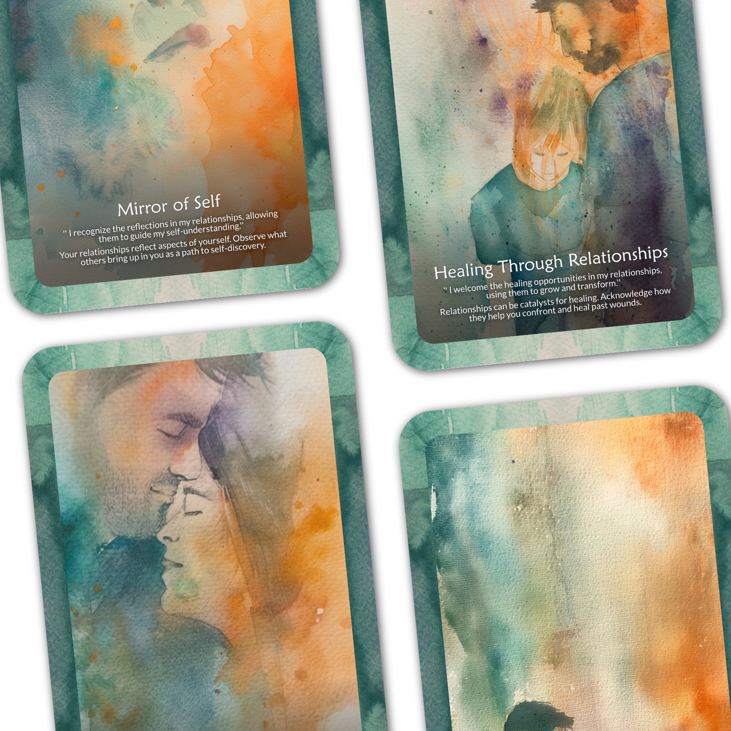 Sacred Reflection - 22 Oracle Cards - Mirror Your Inner Truth - Self-Discovery and Clarity Deck