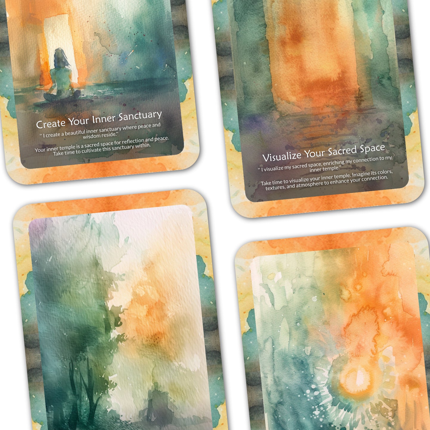 The Inner Temple - 22 Oracle Cards - Awaken Your Sacred Space Within - Meditation and Clarity Deck