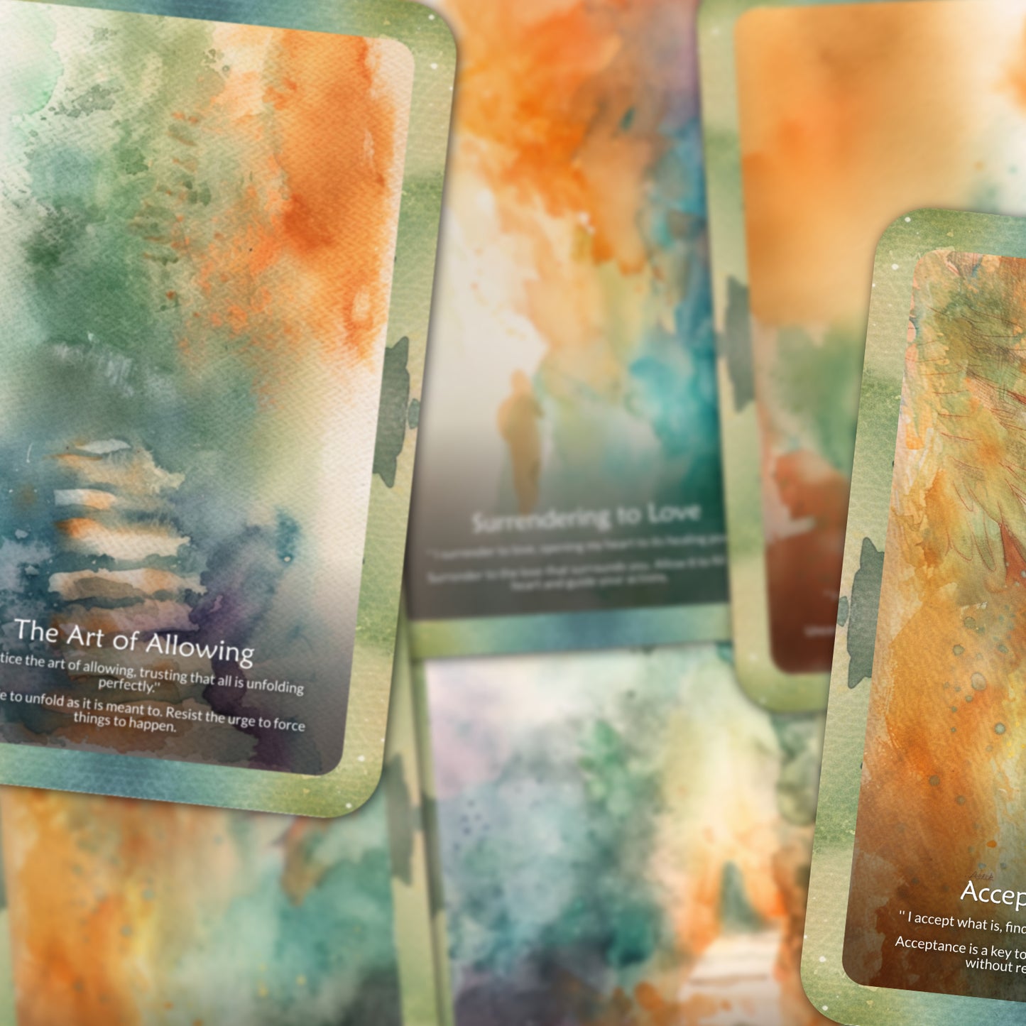 The Path of Surrender - 22 Oracle Cards - Let Go and Trust the Divine Process - Trust and Transformation Deck