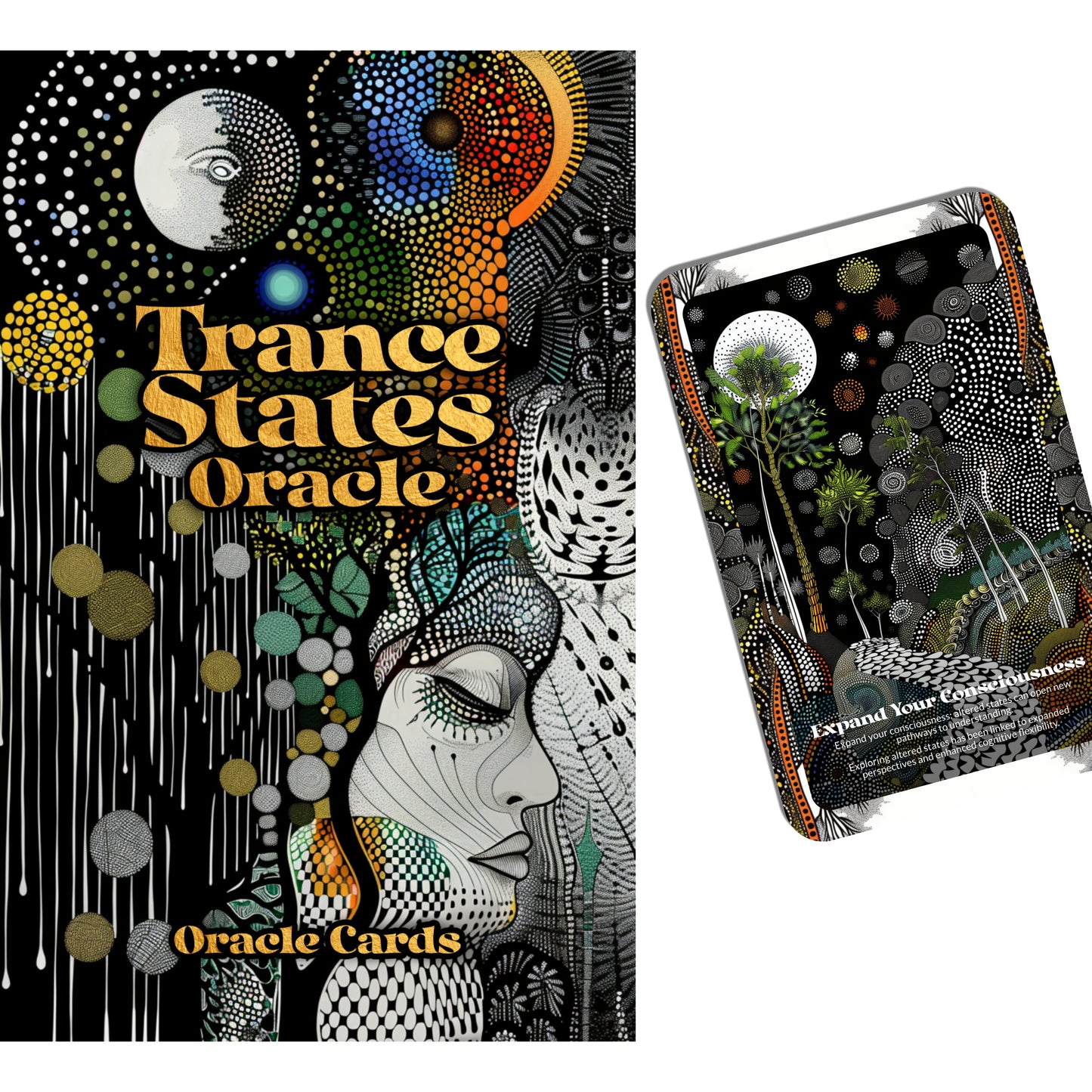 Trance States Oracle - 22 Oracle Cards - Exploring altered states of consciousness - By Symbolika - Vision Cards - Divination Tool