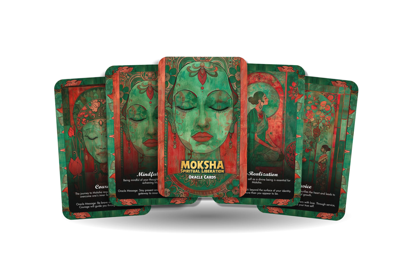 Moksha - Spiritual Liberation - Oracle cards - A unique spiritual journey - Guiding souls towards liberation and ultimate enlightenment.