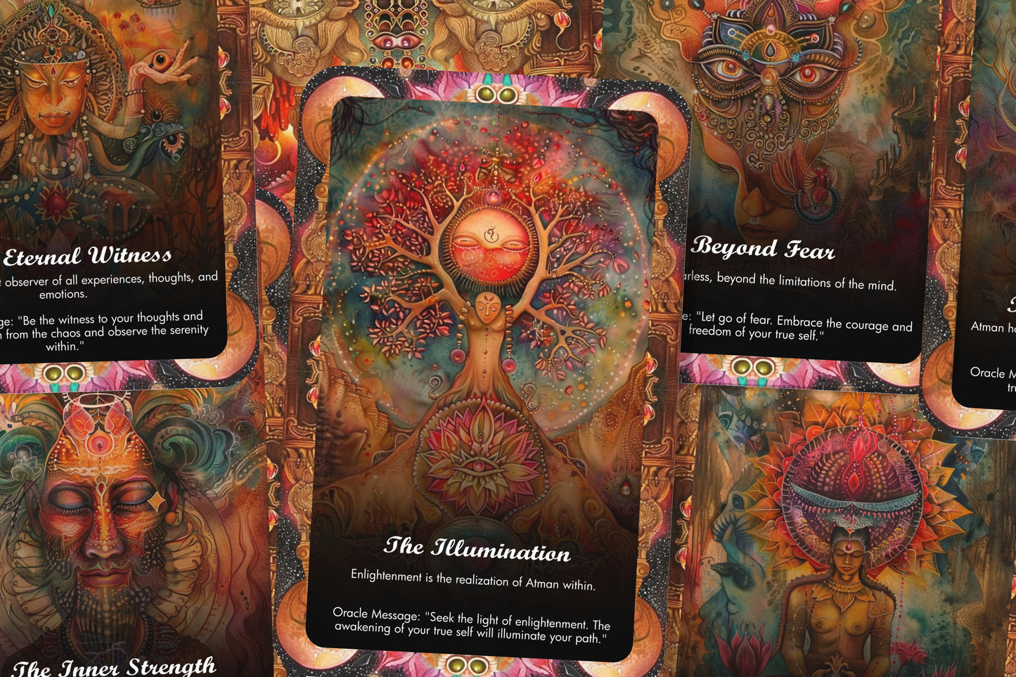 True Self - Atman Wisdom cards - A unique spiritual journey - Exploring the self to uncover inner wisdom and divine truth.