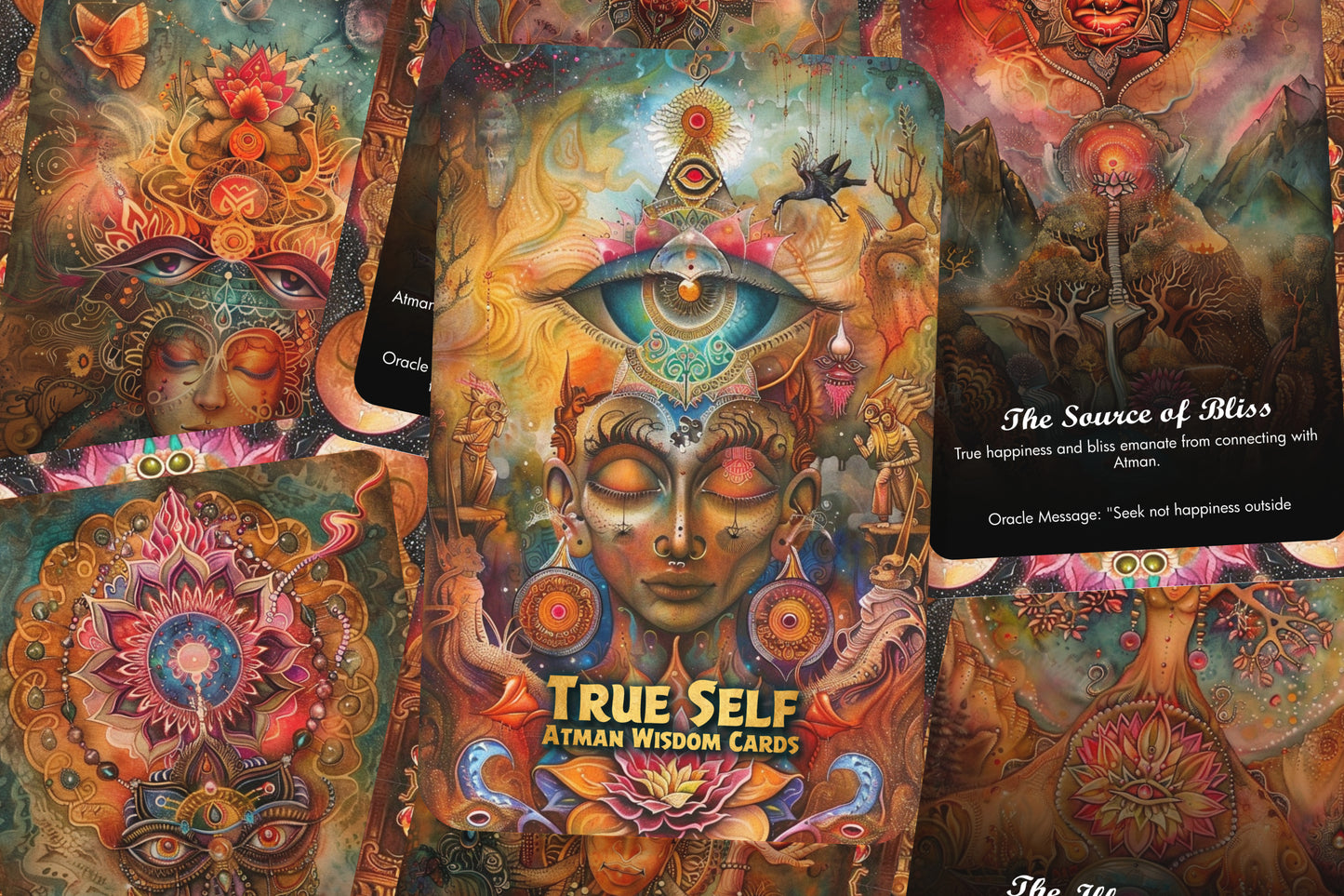 True Self - Atman Wisdom cards - A unique spiritual journey - Exploring the self to uncover inner wisdom and divine truth.