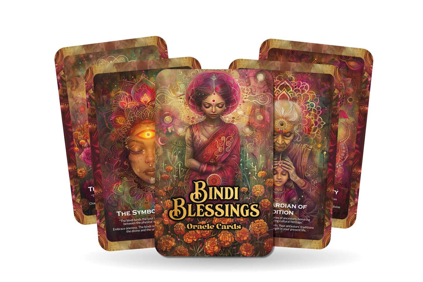 Bindi Blessings Oracle Cards – 22 Cards Feminine Energy Deck for Inner Strength & Cultural Wisdom