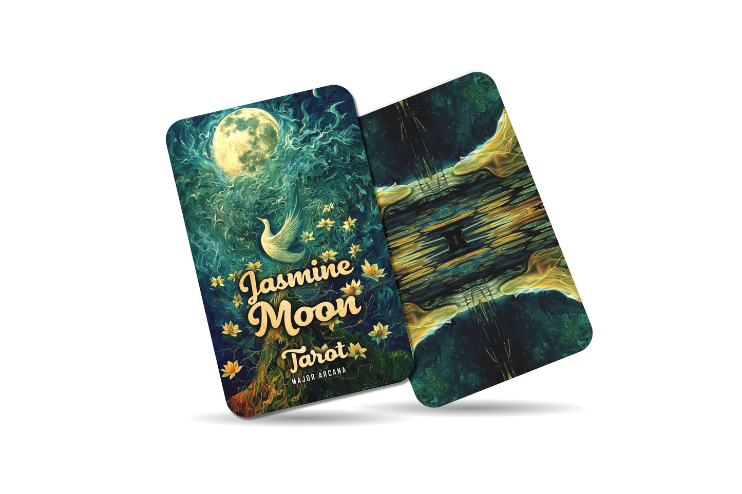 The Jasmine Moon Tarot - 22 Major Arcana - A unique spiritual journey - Blooming under the gentle glow of the jasmine-scented moonlight.