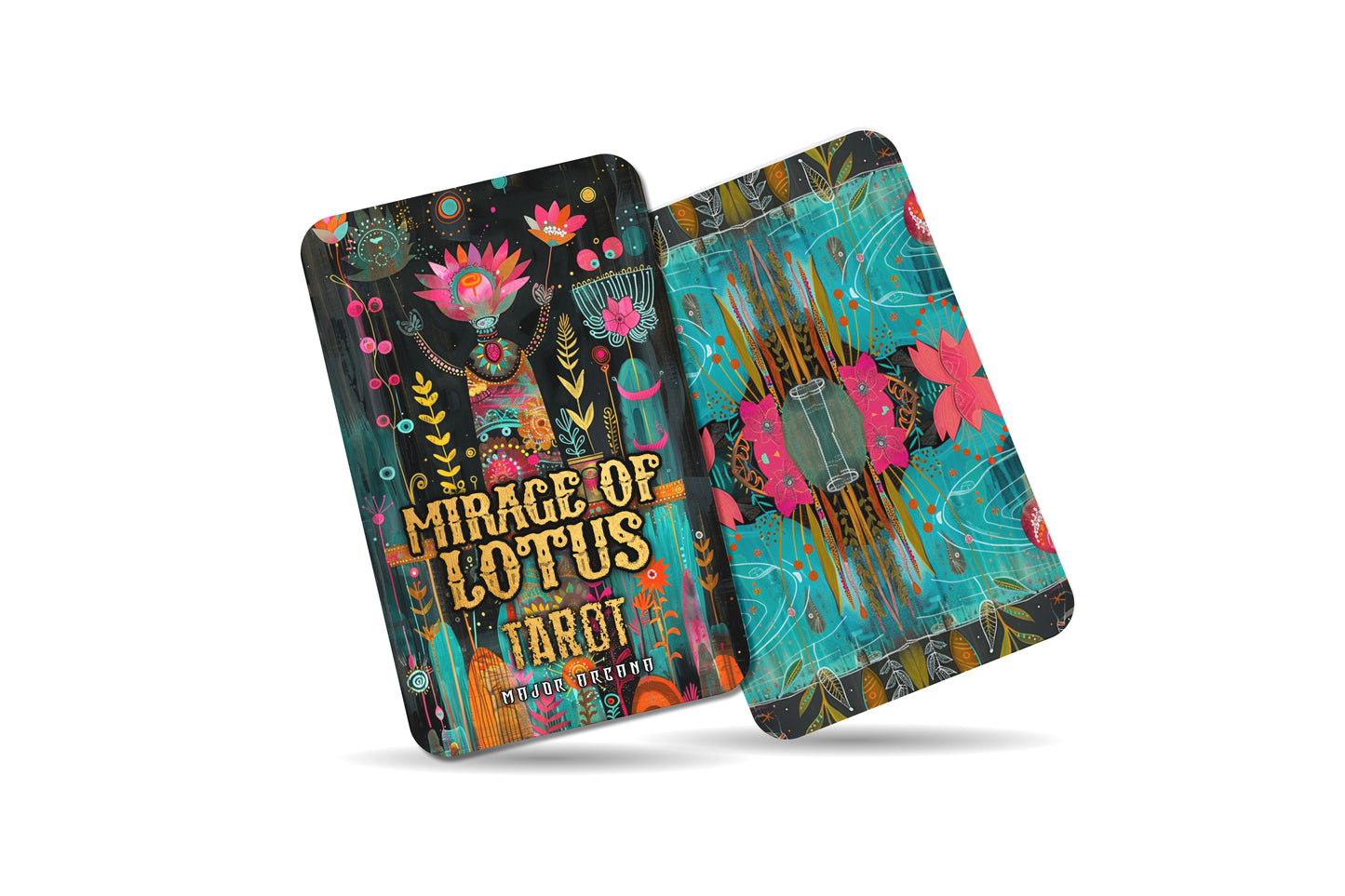 Mirage of Lotus Tarot - 78  Cards - Unfolding layers of illusion and truth through the mystical lotus bloom.