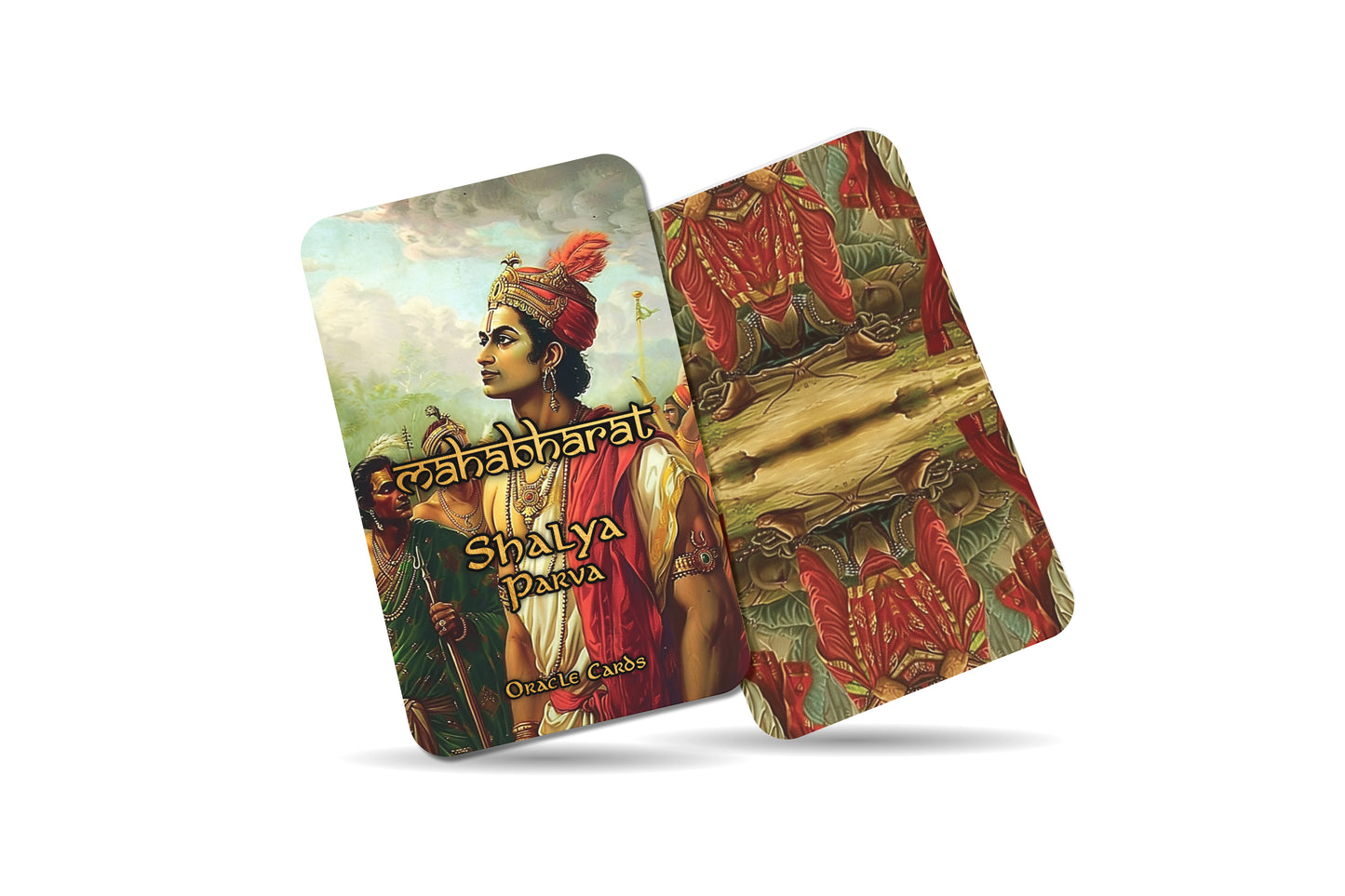 Shalya Parva Oracle Cards - 22 Cards - Exploring the challenges and moral conflicts of war through Shalya’s role.