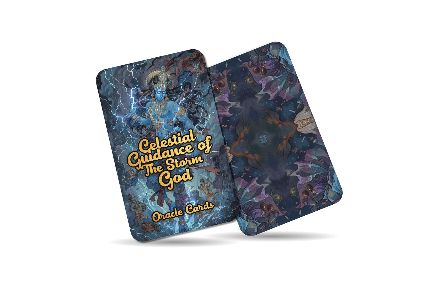 Celestial Guidance of The Storm God Oracle Cards - 22 Oracle Cards - Channeling the power and wisdom of the celestial storm gods.