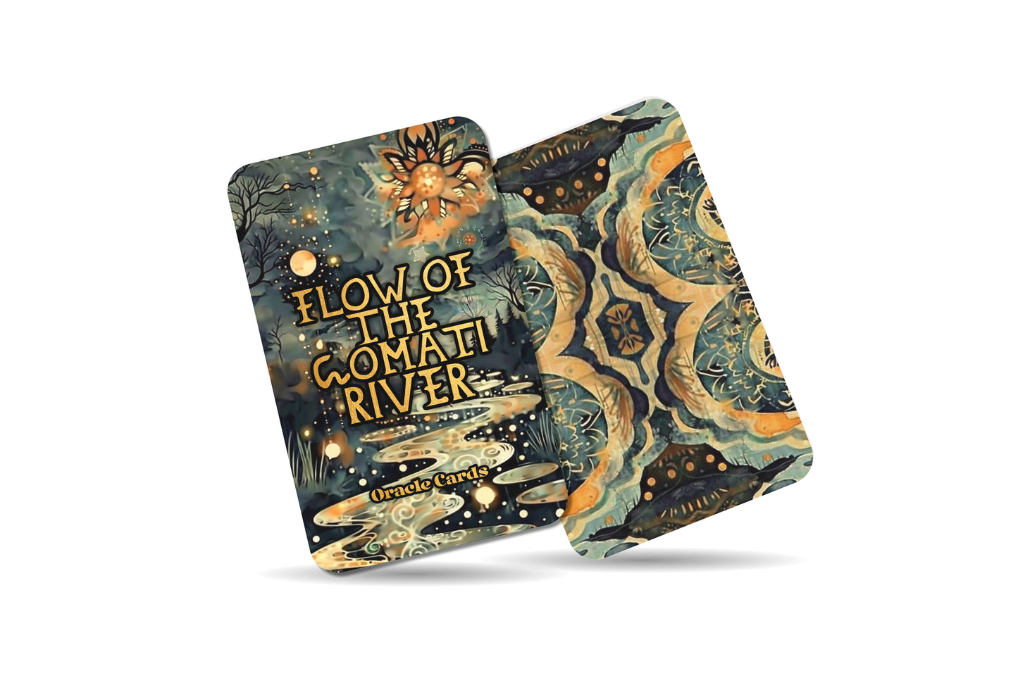 Flow of the Gomati River Oracle Cards – 22 Cards Water Element Deck for Emotional Healing & Transformation