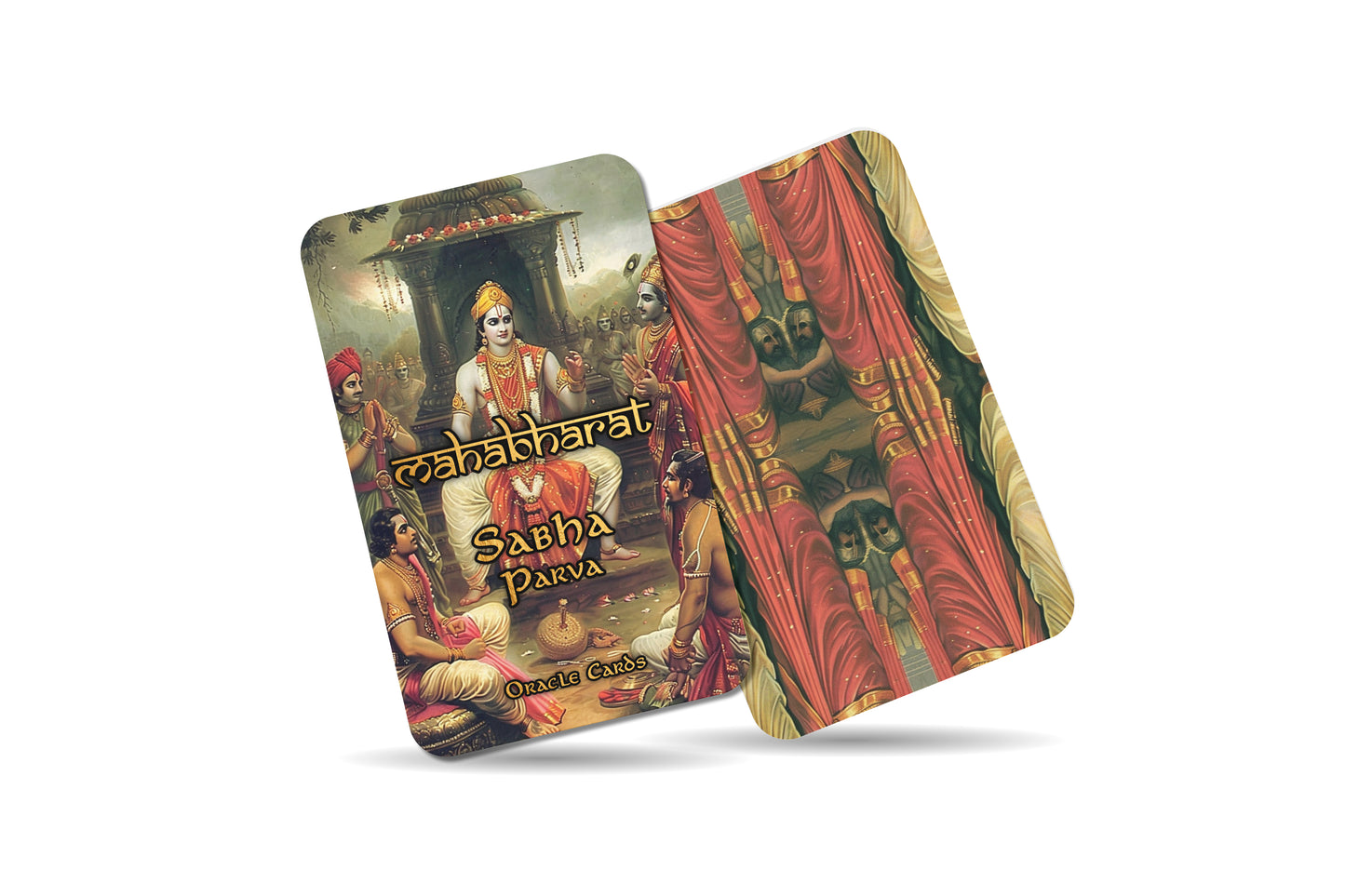 Sabha Parva Oracle Cards - 22 Cards - Navigating the dynamics of power, diplomacy, and fate in the royal court.