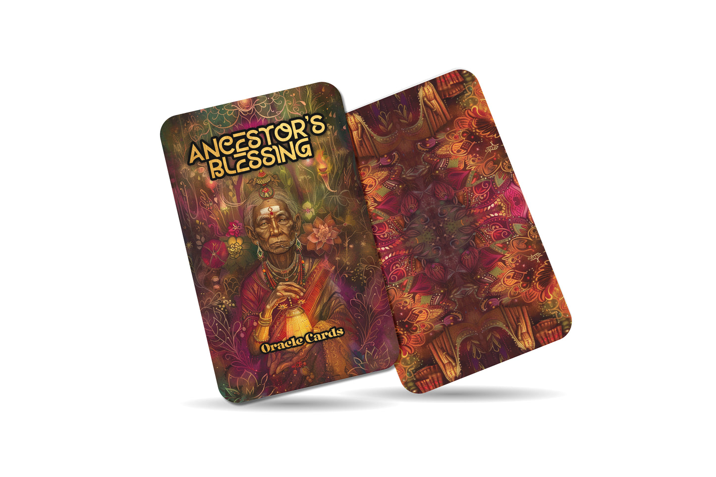 Ancestor's Blessing Oracle Cards – 22 Cards Deck for Ancestral Wisdom, Protection & Spiritual Guidance