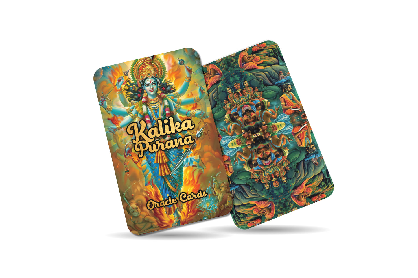 Kalika Purana Oracle Cards - 22 Oracle Cards - Delving into the fierce and protective energies of Goddess Kali through ancient texts.