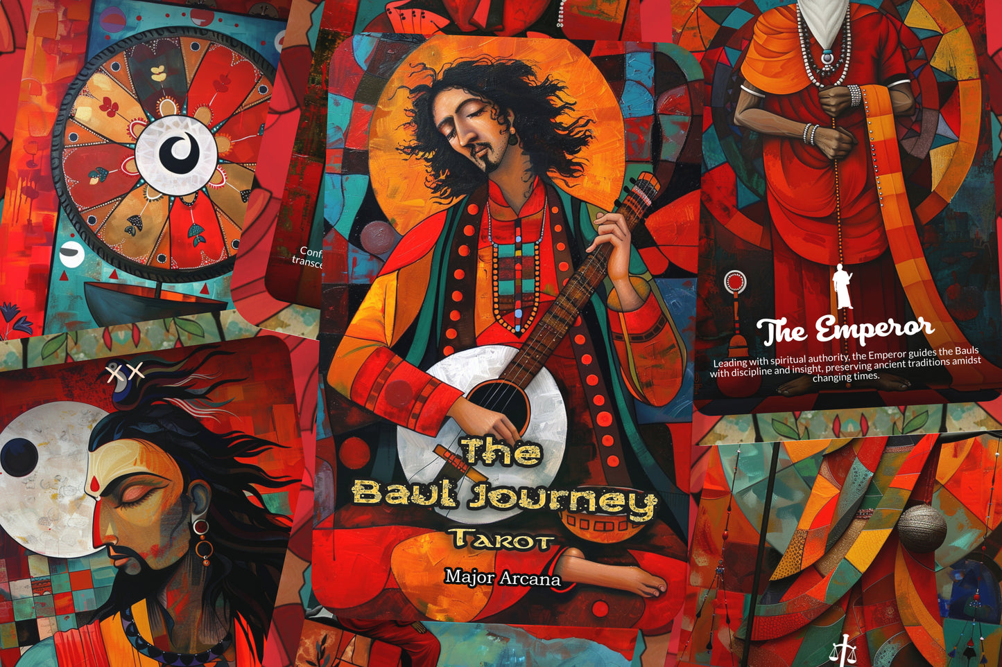 The Baul Journey Tarot - 22 Major Arcana - A unique spiritual journey - Embracing the wandering mysticism and soulful songs of the Baul tradition.