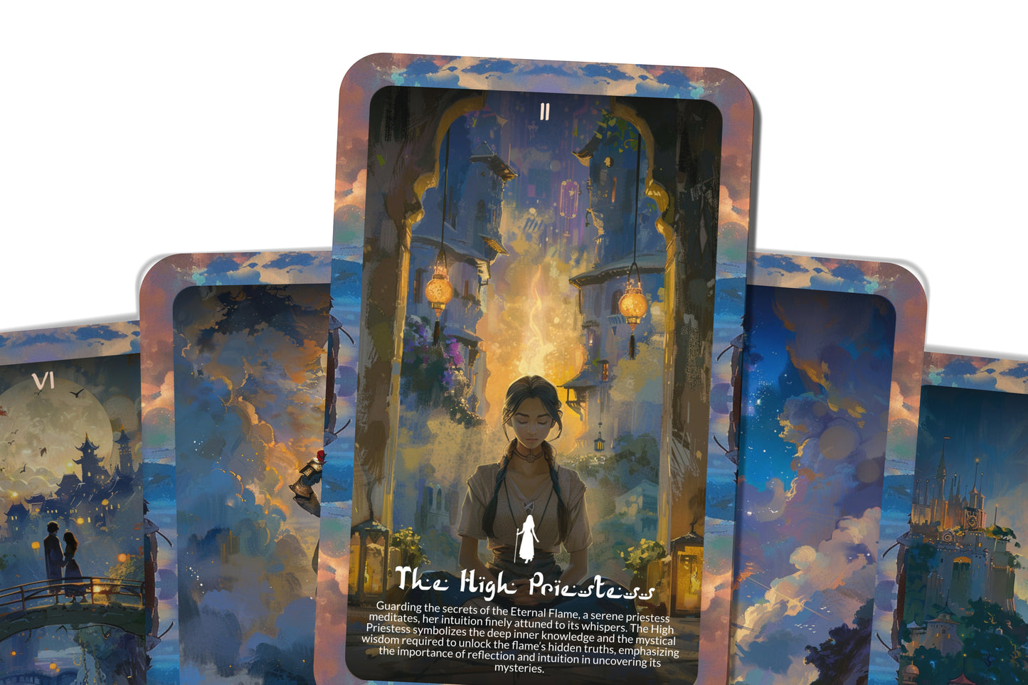 The Eternal Flame Tarot - 22 Major Arcana - A unique spiritual journey - Igniting the inner spark of divinity and everlasting truth.