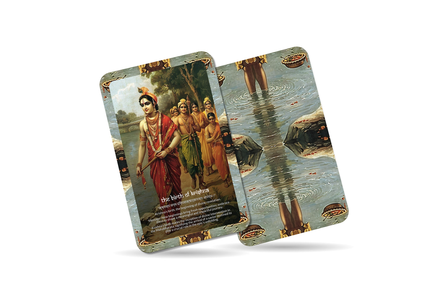 Harivamsa Parva Oracle Cards - 22 Cards - Celebrating the divine lineage and the stories of Lord Krishna’s ancestry.