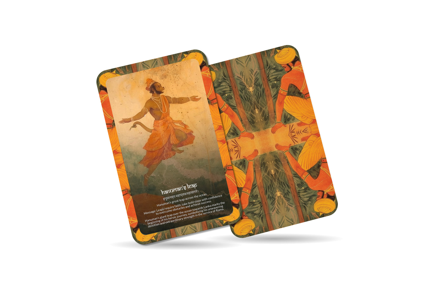 Sundara Kāṇḍa Oracle Cards - 22 Cards  - Embracing the heroic journey of Hanuman, symbolizing hope, devotion, and selfless service.