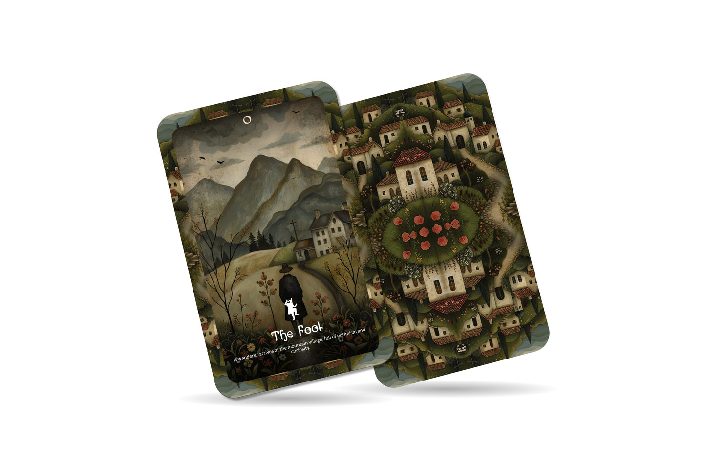 Mountain Village Tarot - Major Arcana - A unique spiritual journey - Discovering serenity and insight in the heart of lofty peaks and tranquil valleys.