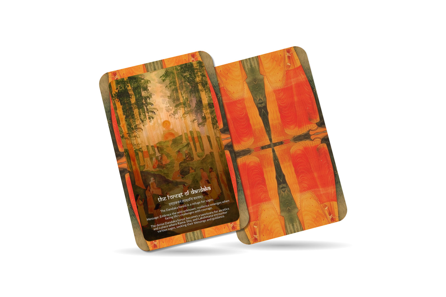 Araṇya Kāṇḍa Oracle Cards - 22 Cards - Embarking on a journey through the forest, discovering trials, devotion, and inner strength.