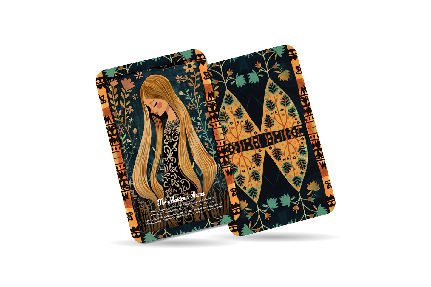 The Golden-Haired Maiden - 22 Oracle Cards - Shine With Grace, Strength, and Beauty