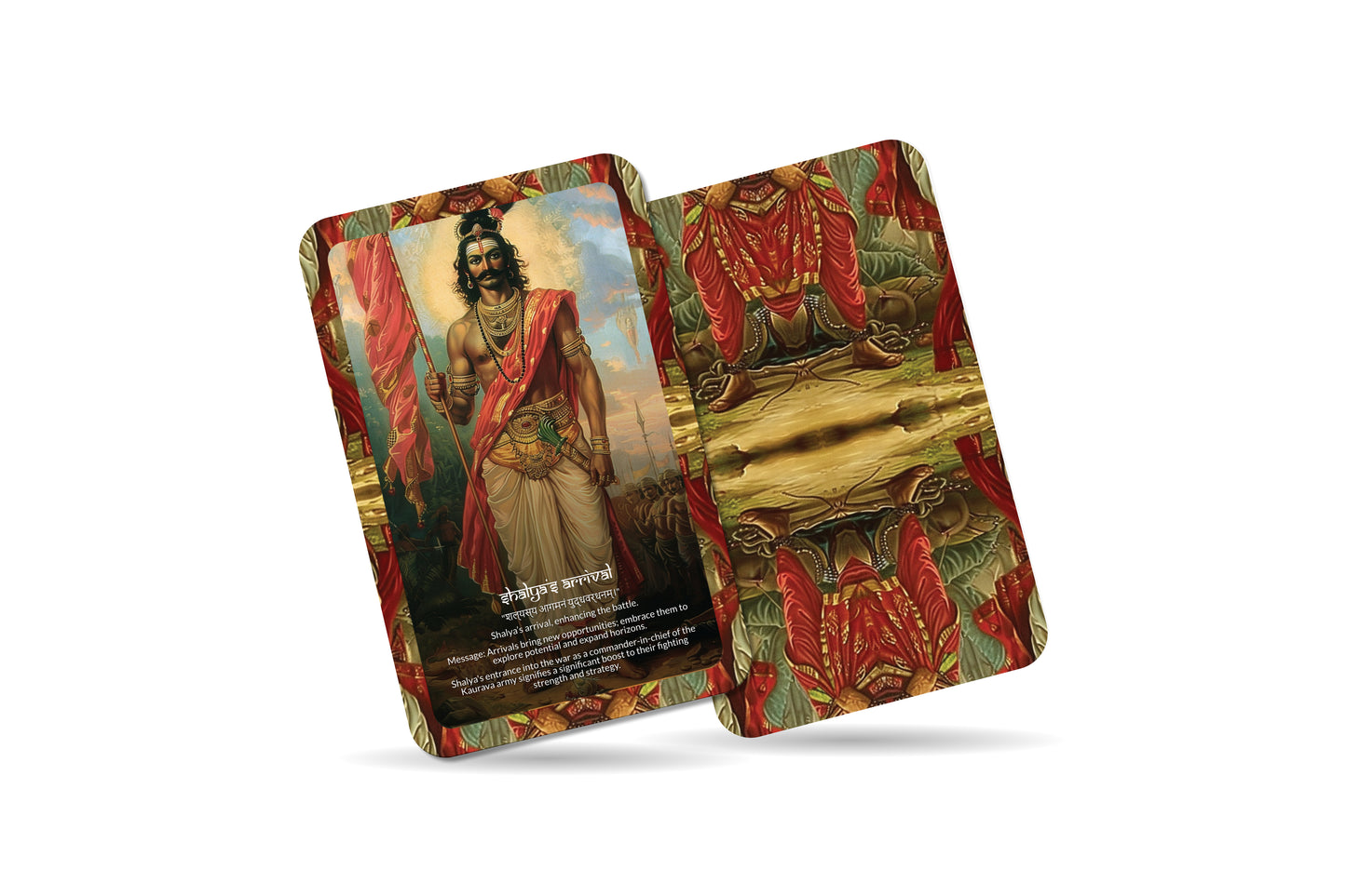 Shalya Parva Oracle Cards - 22 Cards - Exploring the challenges and moral conflicts of war through Shalya’s role.