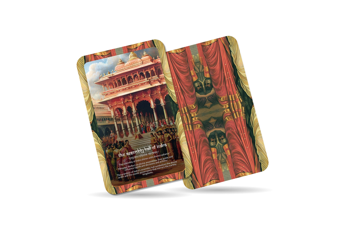 Sabha Parva Oracle Cards - 22 Cards - Navigating the dynamics of power, diplomacy, and fate in the royal court.