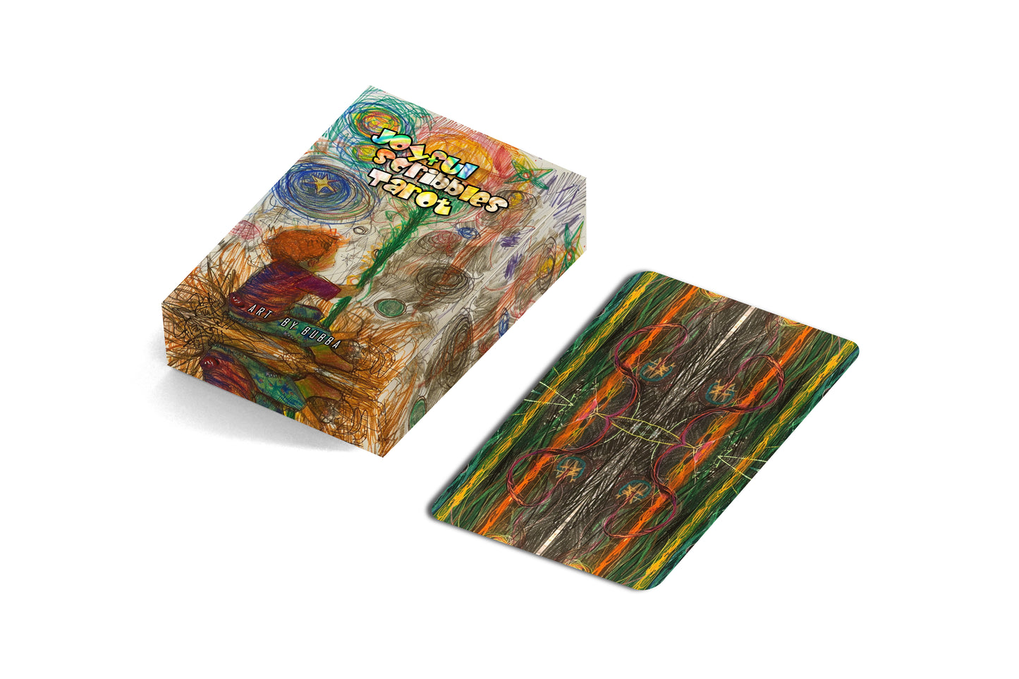 Joyful Scribble Tarot - 78 Full Deck Cards - A unique spiritual journey - Embracing creativity, spontaneity, and the joyful essence of life through vibrant illustrations