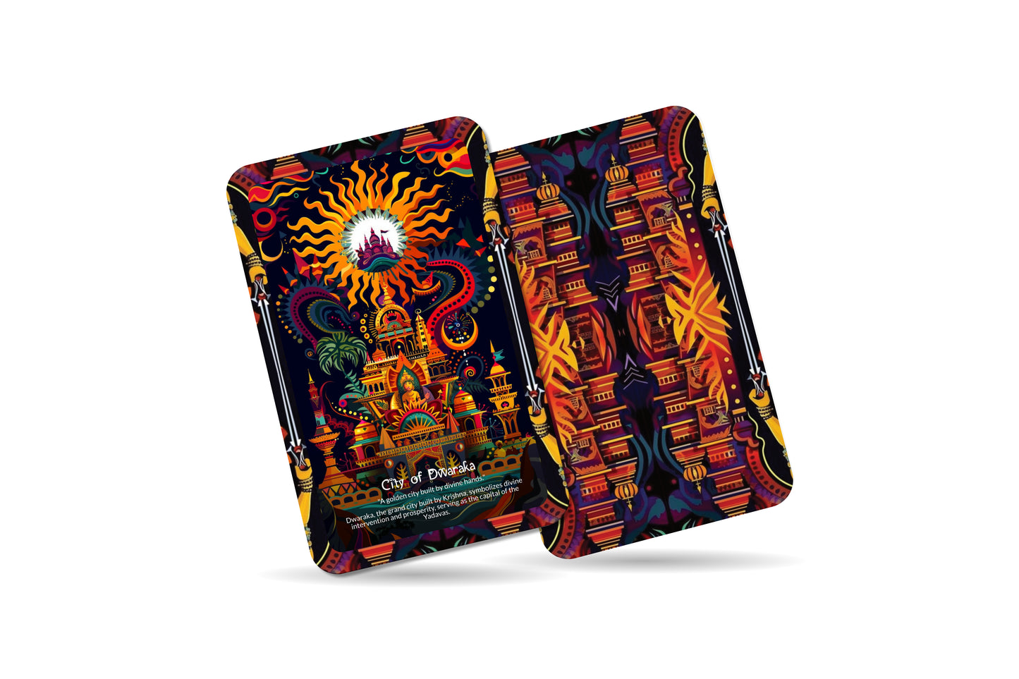 The Majesty of Dwaraka Oracle Cards - 22 Oracle Cards - Exploring the mystical and divine city of Dwaraka in Krishna’s legacy.