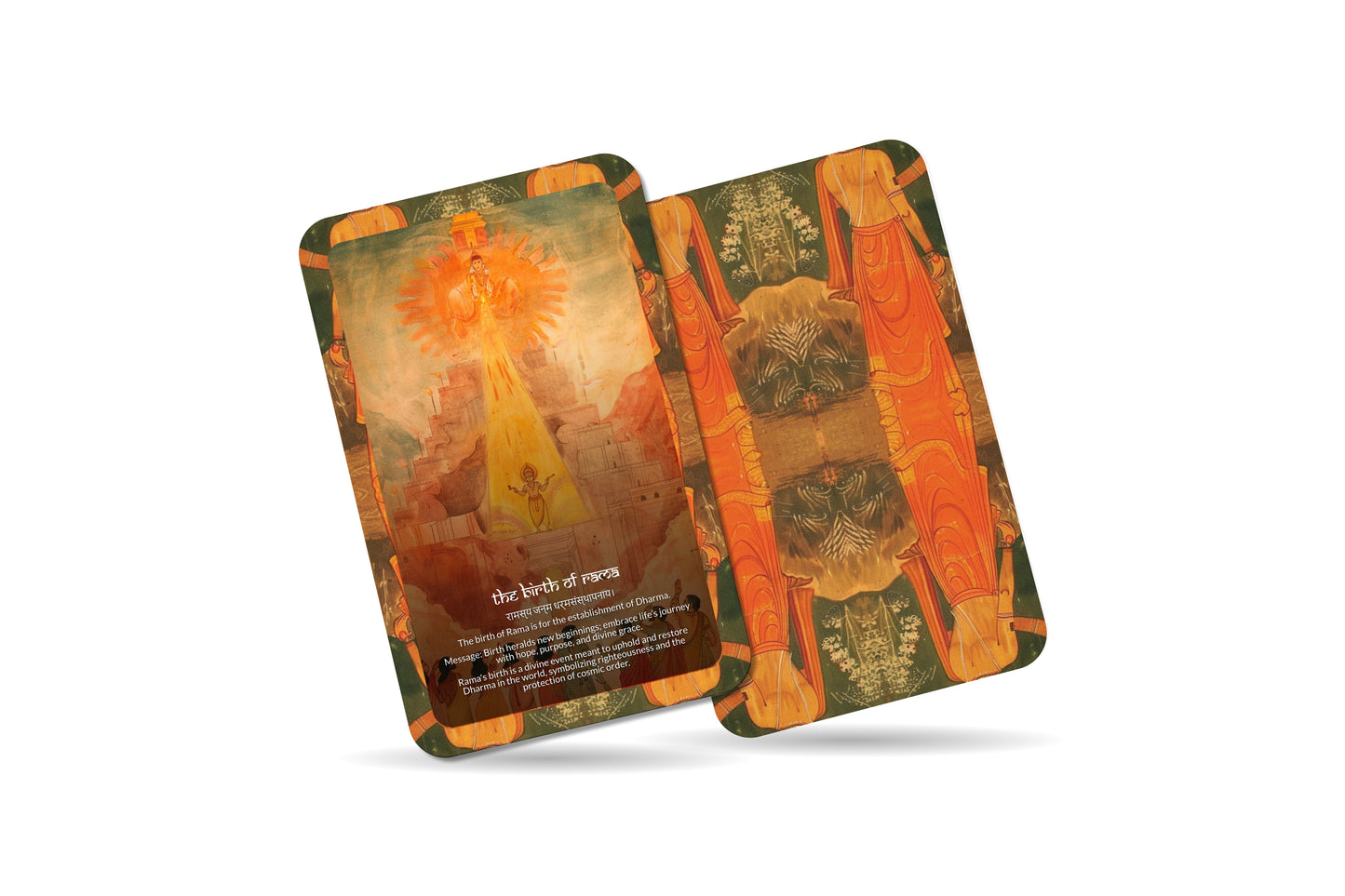 Bāla Kāṇḍa Oracle Cards - 22 Cards - Unveiling the divine origins of Lord Rama, reflecting on childhood, destiny, and purpose.