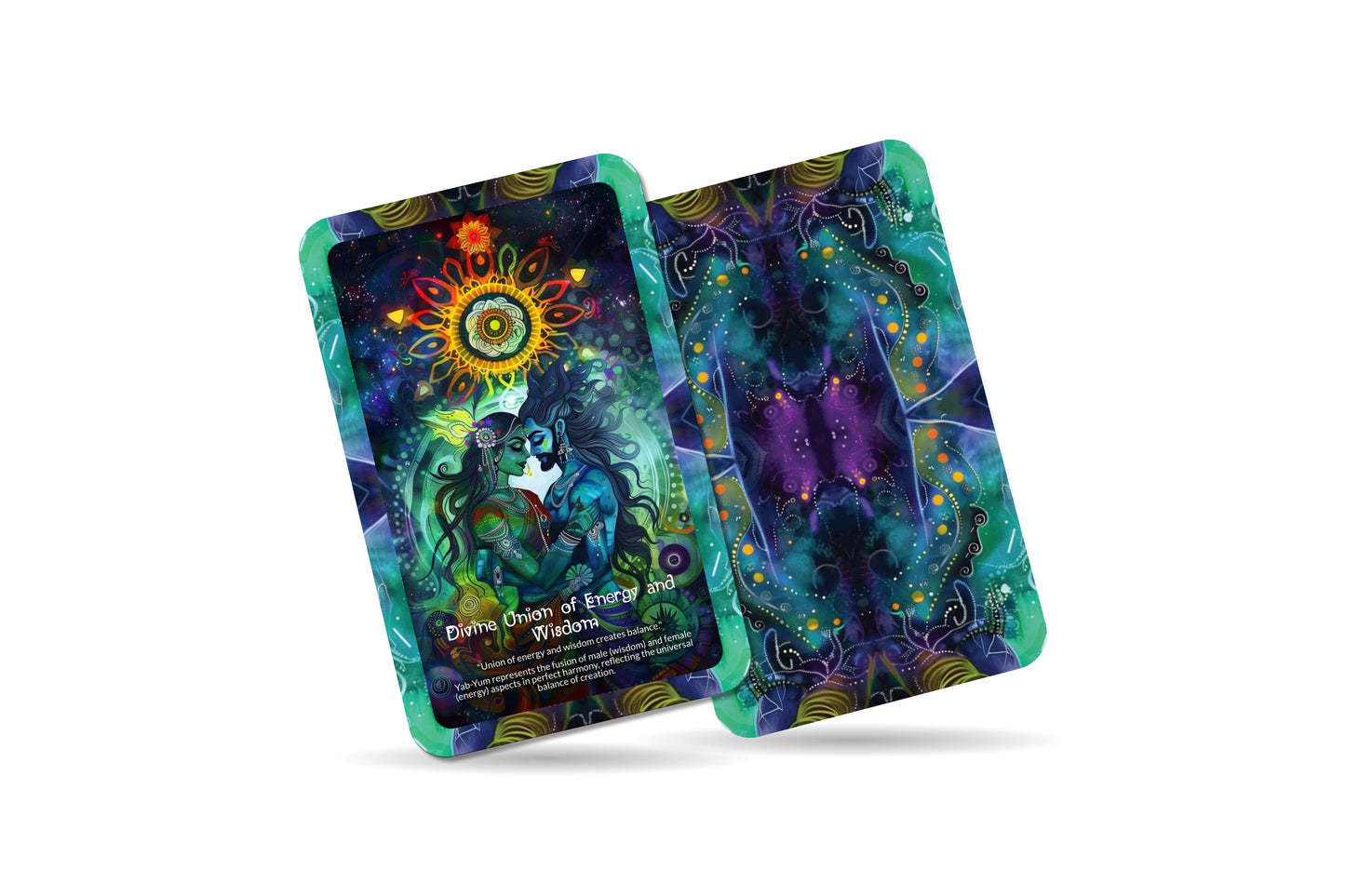 Yab-Yum (Eternal Embrace) Oracle Cards - 22 Oracle Cards - Embodying the sacred union and balance of masculine and feminine energies.