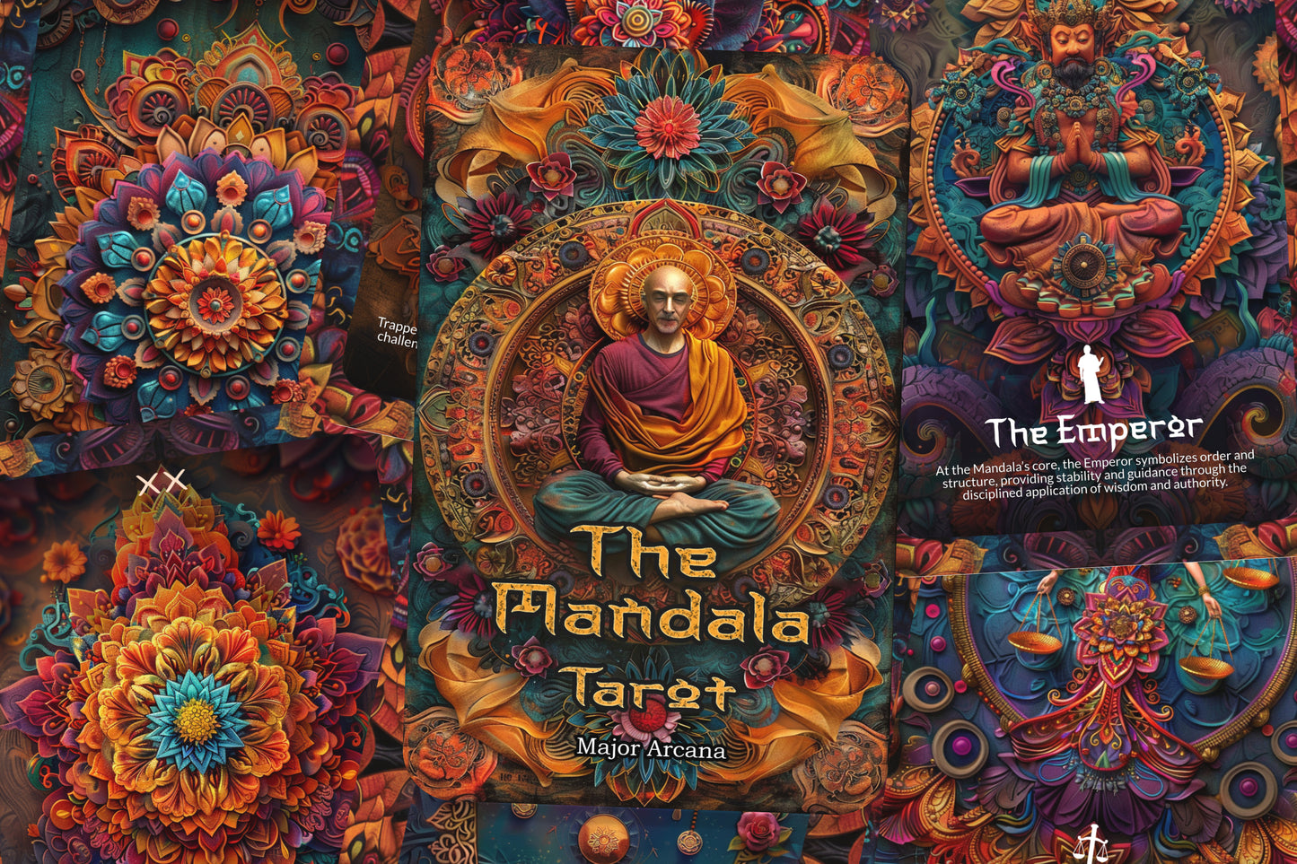 The Mandala Tarot - 22 Major Arcana - A unique spiritual journey - Unfolding the sacred geometry and spiritual wholeness of the mandala.