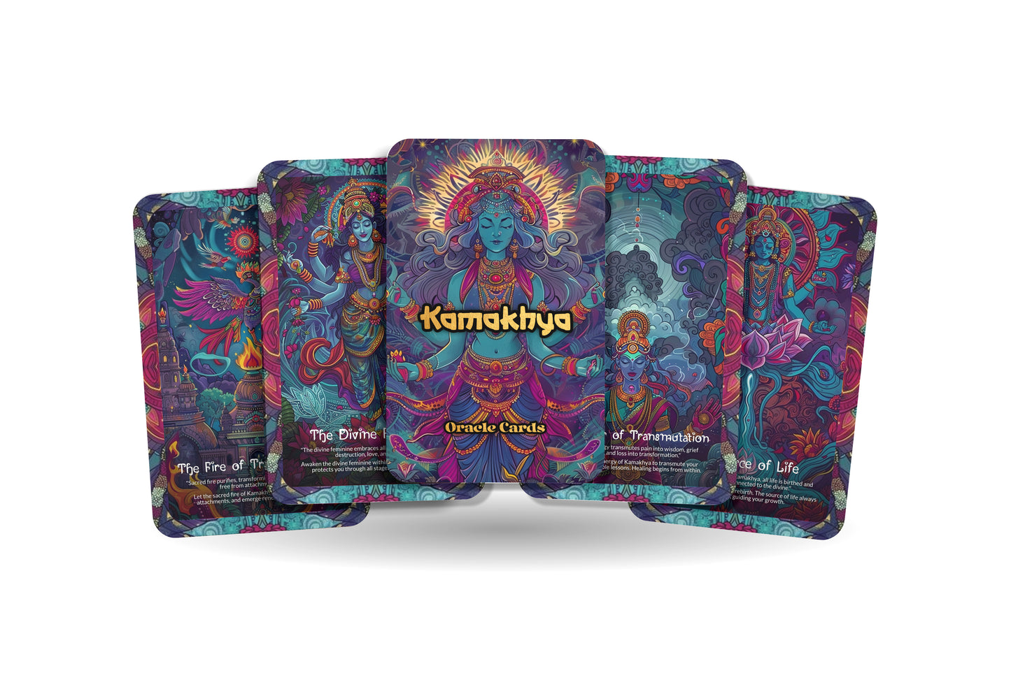 Kamakhya Oracle Cards – 22 Cards Goddess Energy Deck for Feminine Power & Sacred Rituals