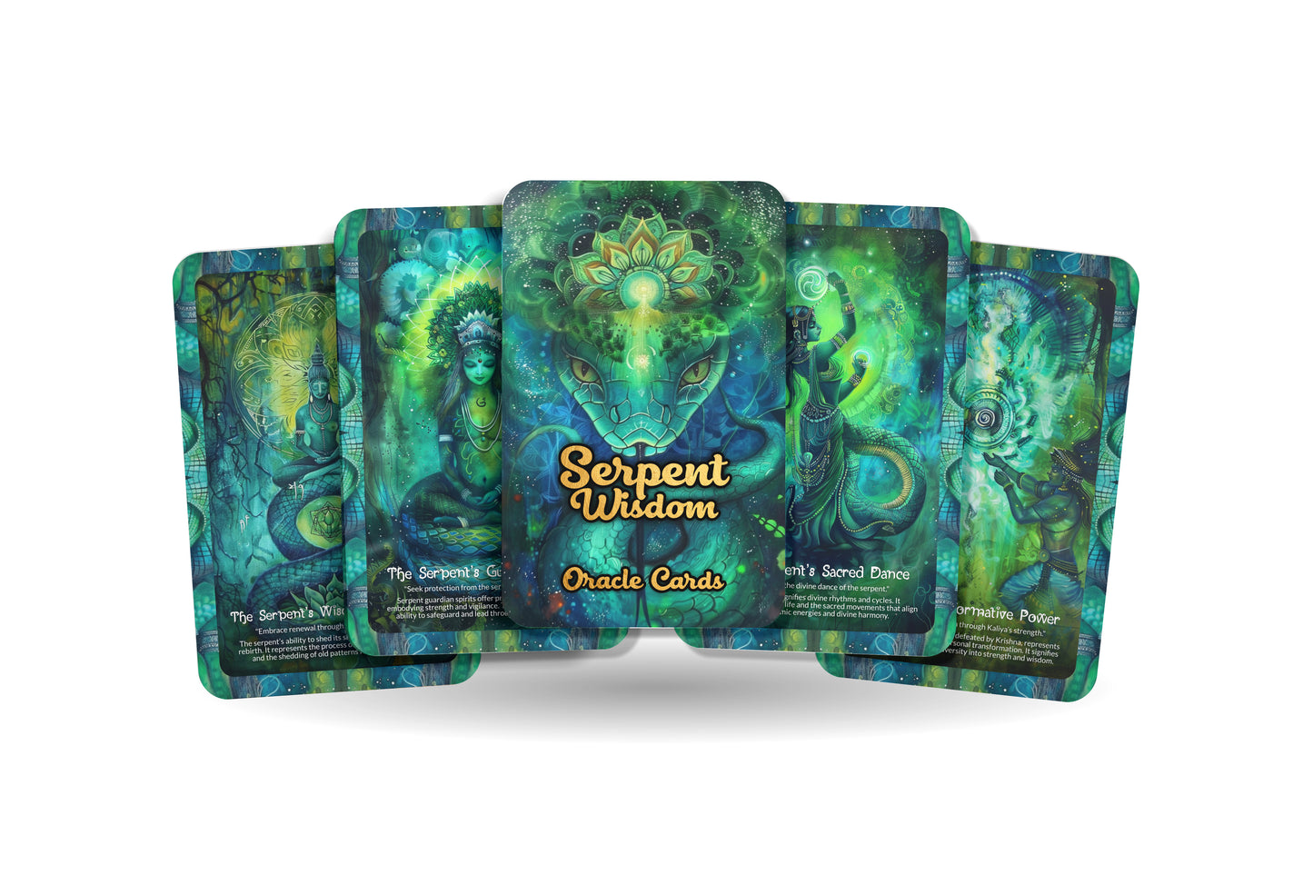 Serpent Wisdom Oracle Cards - 22 Oracle Cards - Tapping into the ancient wisdom of the serpent for transformation and healing.