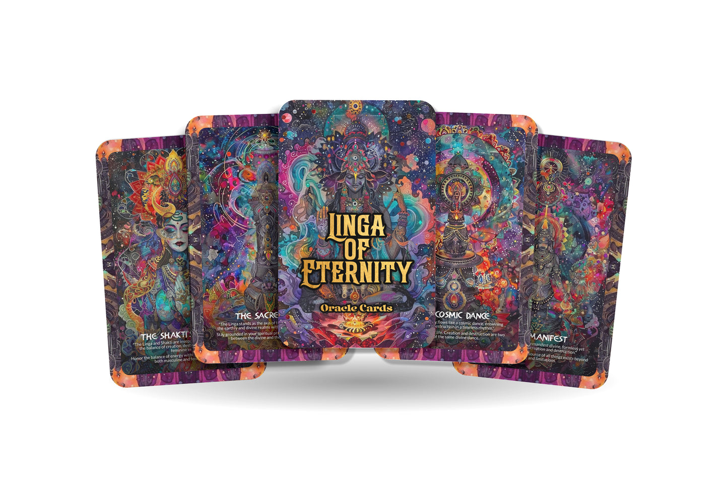 Linga of Eternity Oracle Cards – 22 Cards Shiva Energy Deck for Divine Transformation & Spiritual Awakening