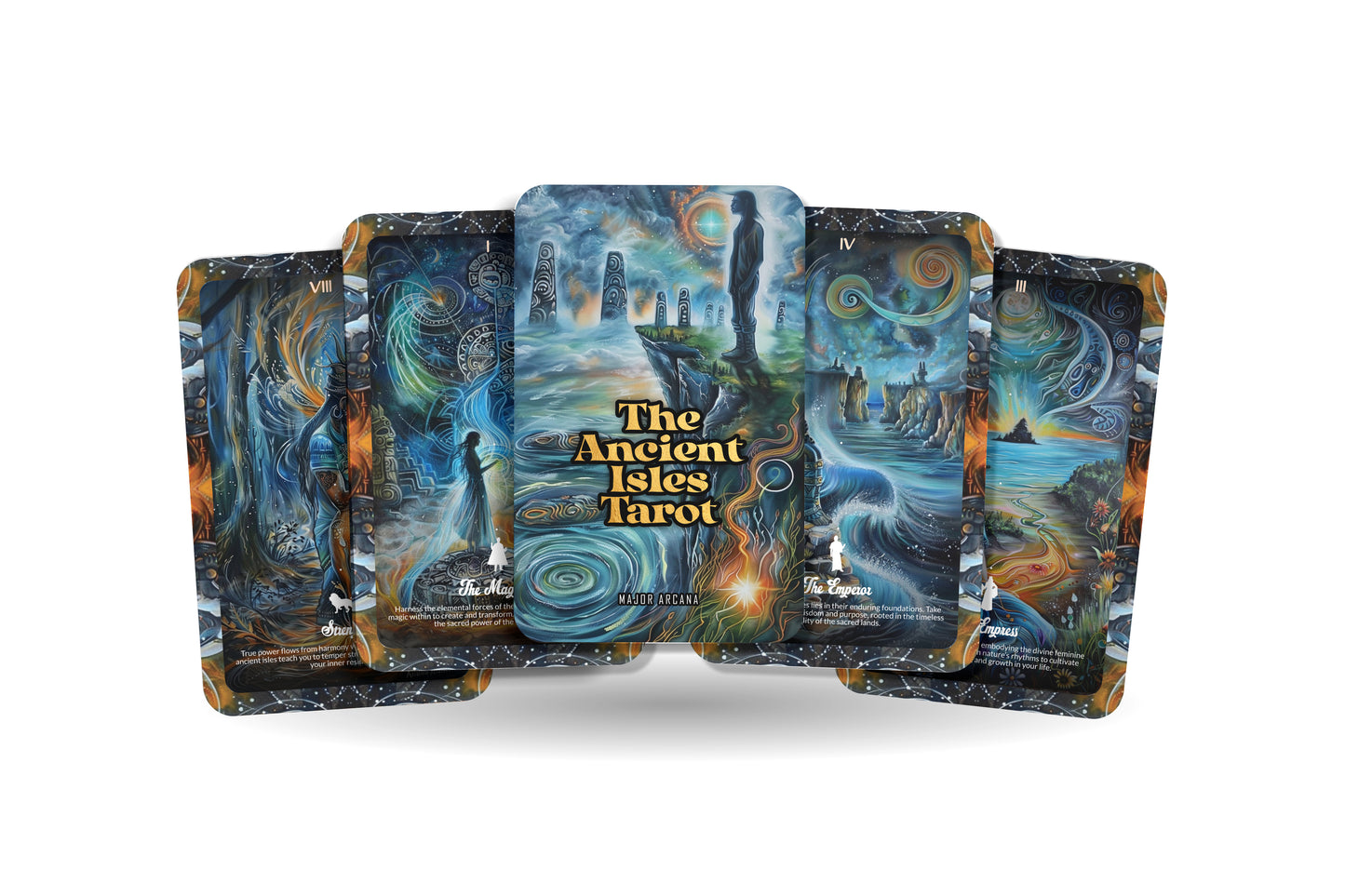 The Ancient Isles Tarot - Major Arcana - Navigate the Waters of Time - Discovery and Reflection