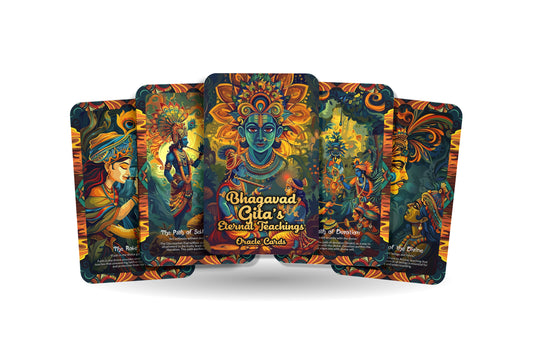 Bhagavad Gita’s Eternal Teachings Oracle Cards - 22 Oracle Cards - Revealing the timeless wisdom of the Bhagavad Gita