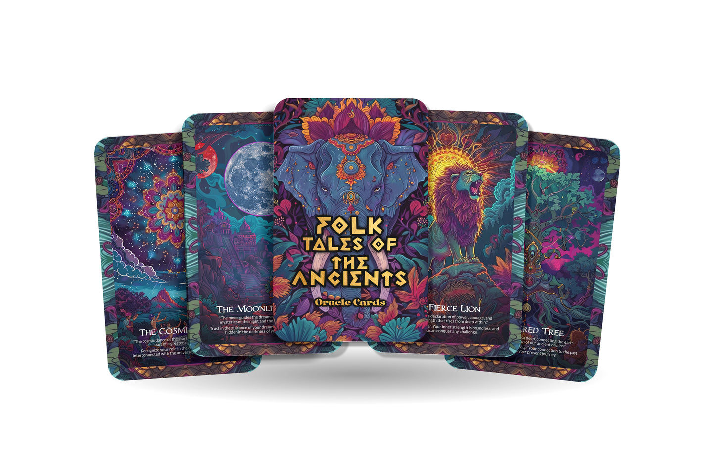 Folk Tales of the Ancients Oracle Cards – 22 Cards Myth & Legend Deck for Spiritual Learning & Ancestral Knowledge