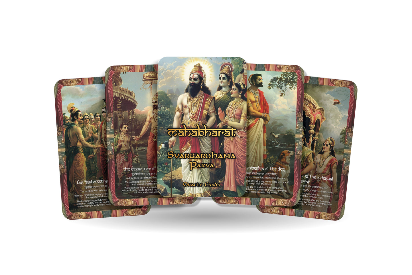 Svargarohana Parva Oracle Cards - 22 Cards - Ascending to the heavens and the final attainment of spiritual liberation.