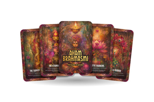 Aham Brahmasmi Oracle Cards – 22 Cards Spiritual Awakening Deck for Self-Realization & Divine Connection