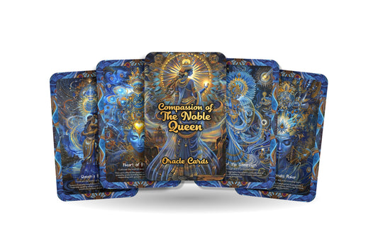 Compassion of The Noble Queen Oracle Cards - 22 Oracle Cards - Inspiring compassion and grace through the wisdom of ancient queens.