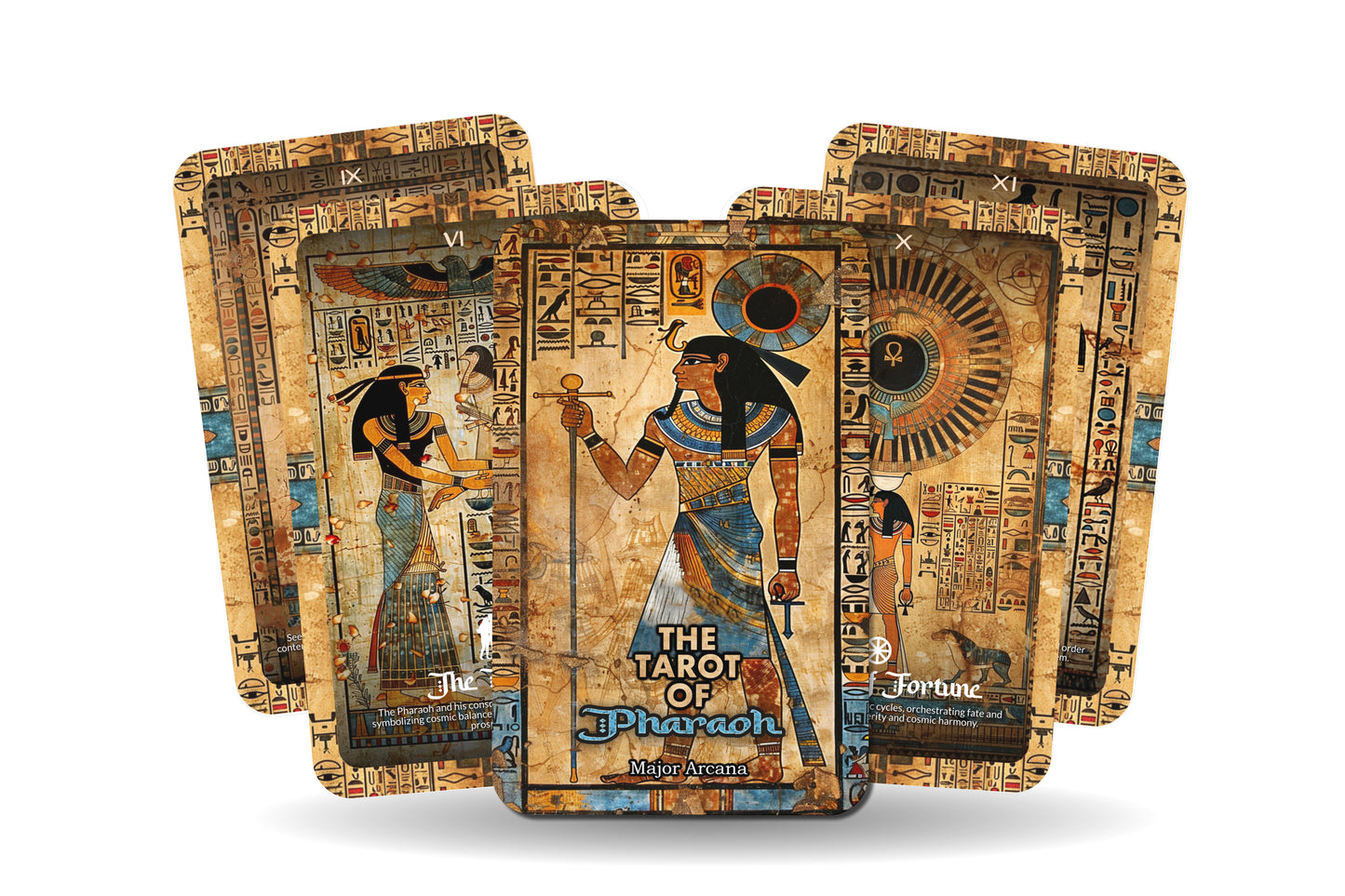 The Tarot of Pharaoh - 22 Major Arcana - A unique spiritual journey - Ruling with divine authority and uncovering ancient Egyptian mysteries.