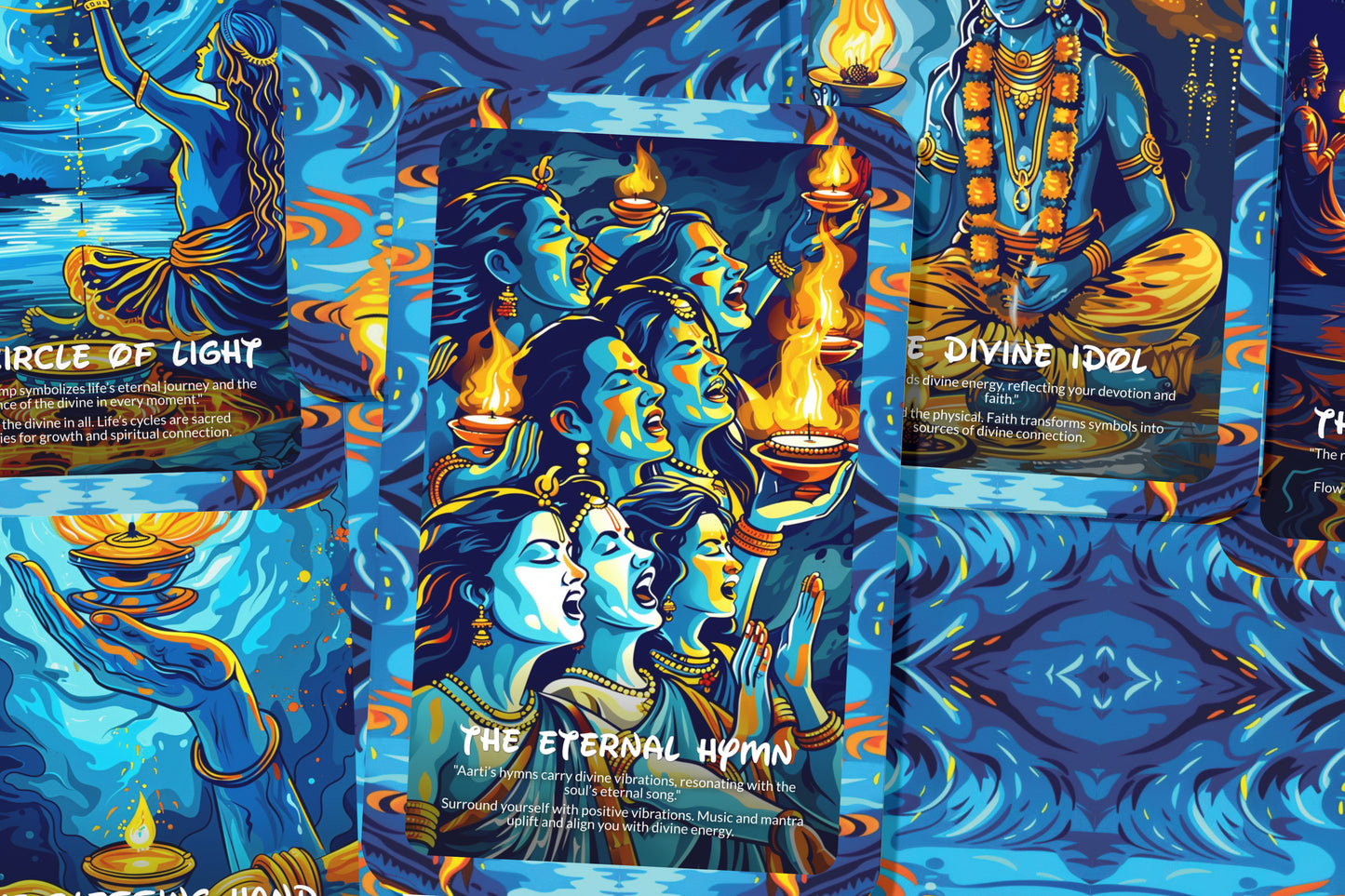 Divine Aarti Oracle Cards – 22 Cards Hindu Ritual Deck for Devotional Practices & Spiritual Connection