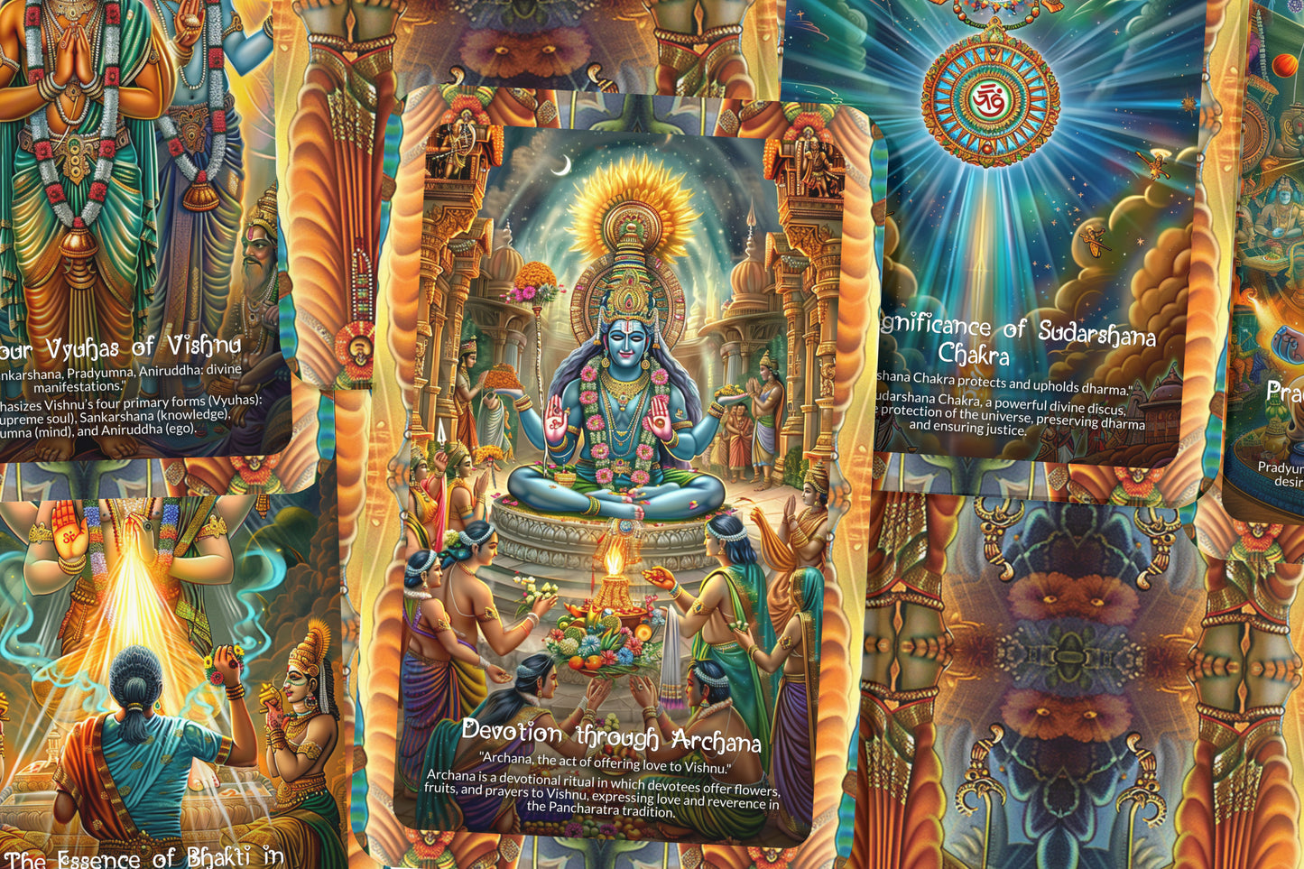 Pancharatra in Vaisnava Oracle Cards - 22 Oracle Cards - Embodying the wisdom of the Pancharatra texts in Vaisnava tradition.