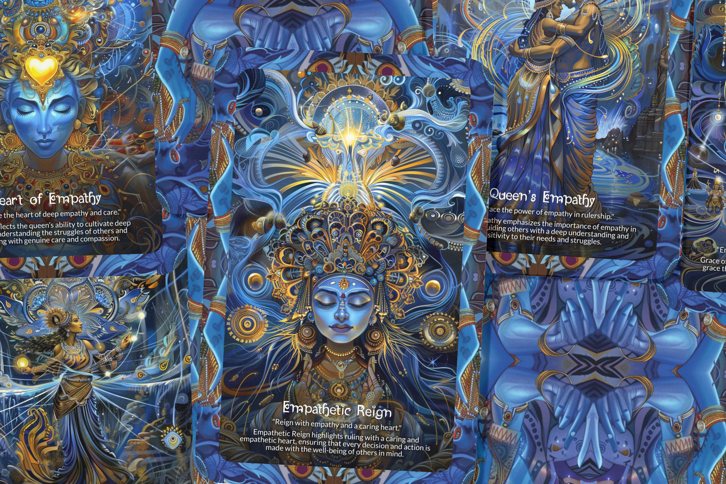 Compassion of The Noble Queen Oracle Cards - 22 Oracle Cards - Inspiring compassion and grace through the wisdom of ancient queens.