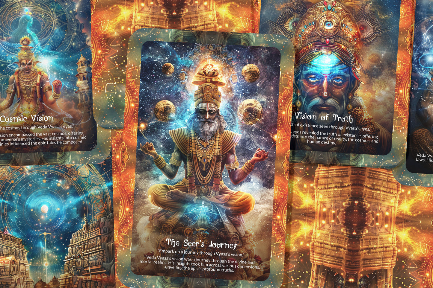 The Vision of Veda Vyasa Oracle Cards - 22 Oracle Cards - Guiding seekers through the divine visions of the great sage Veda Vyasa.